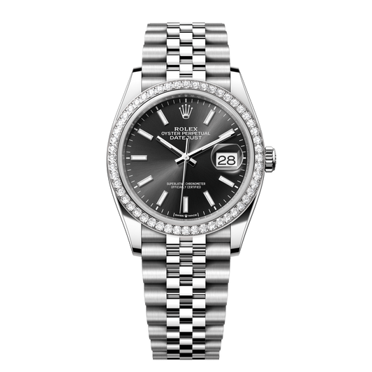 Rolex Datejust 36 mm Bright Black Diamond Oystersteel White Gold Jubilee 126284rbr-0007
