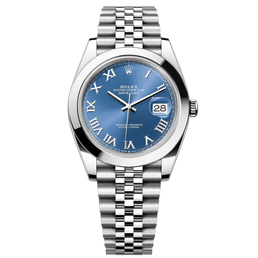 Rolex Datejust 41 mm Azzurro-Blue Dial Oystersteel Jubilee 126300-0018