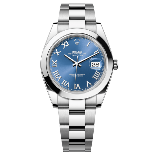 Rolex Datejust 41 mm Azzurro-Blue Dial Oystersteel Oyster 126300-0017