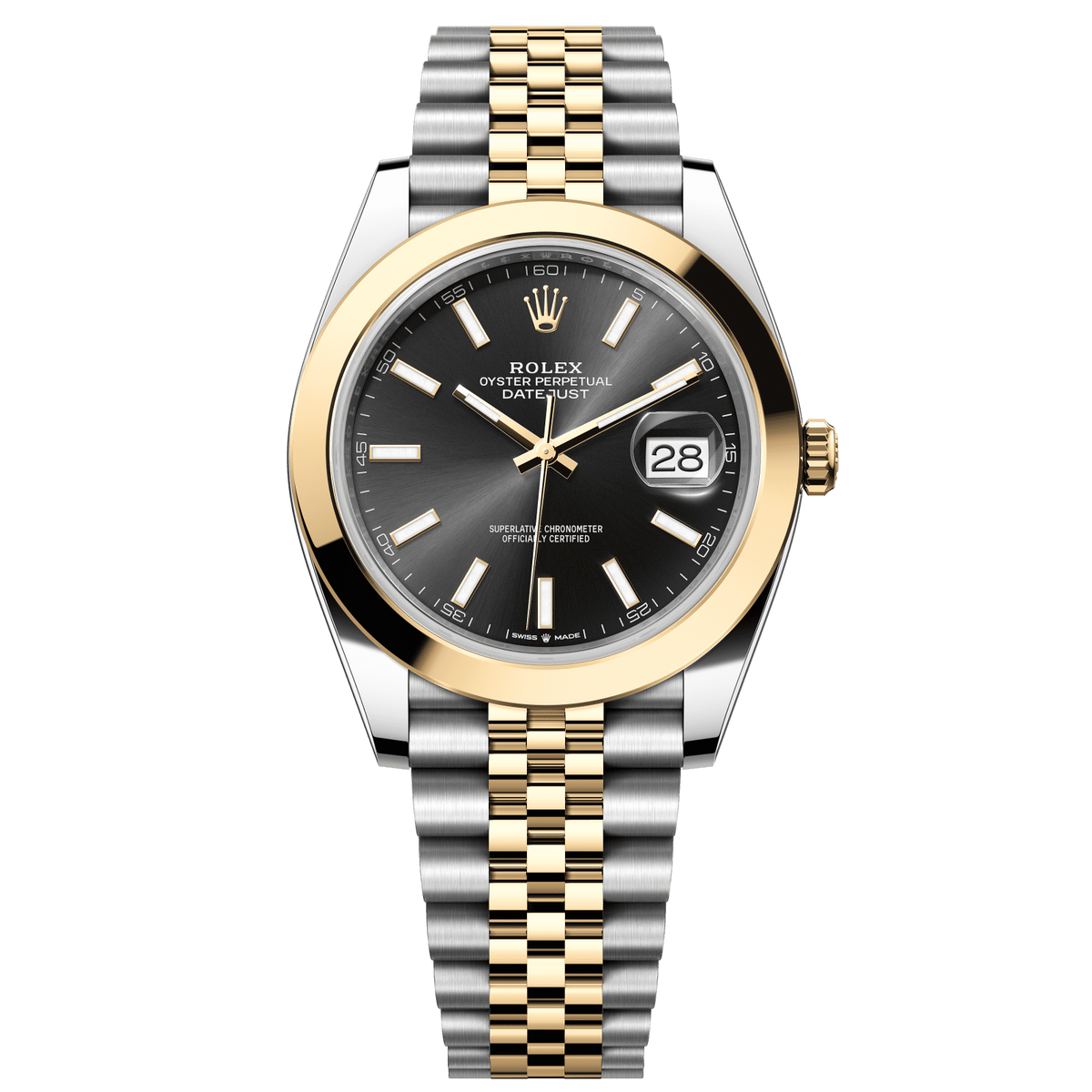 Rolex Datejust 41 mm Oystersteel Yellow Gold Bright Black Jubilee 126303-0014