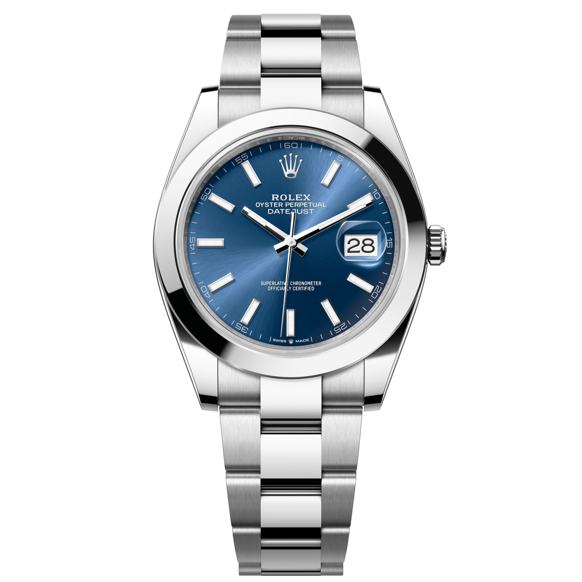 Rolex Datejust 41 mm Oystersteel Blue Dial Bracelet 126300-0001