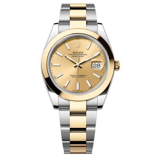 Rolex Datejust 41 mm Champagne 18k Yellow Gold Oyster 126303-0009