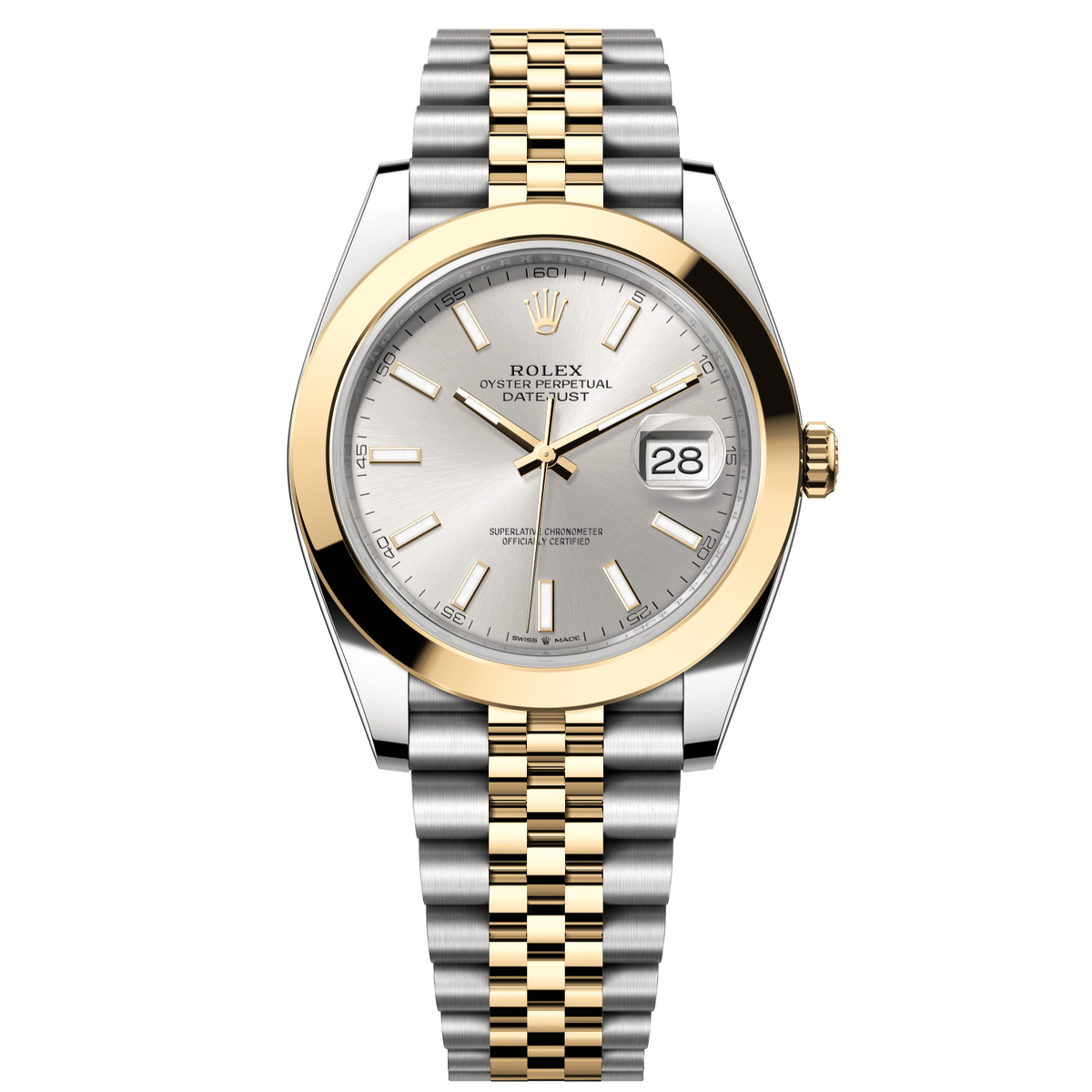 Rolex Datejust 41 mm Oystersteel 18k Yellow Gold Silver Jubilee 126303-0002