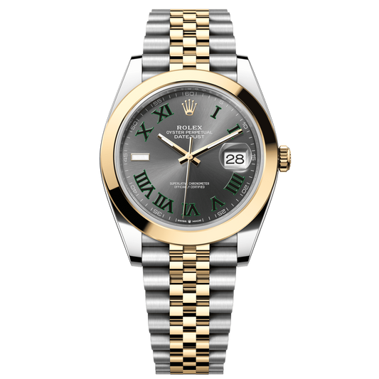 Rolex Datejust 41 mm Slate Dial Oystersteel 18k Yellow Gold Jubilee 126303-0020