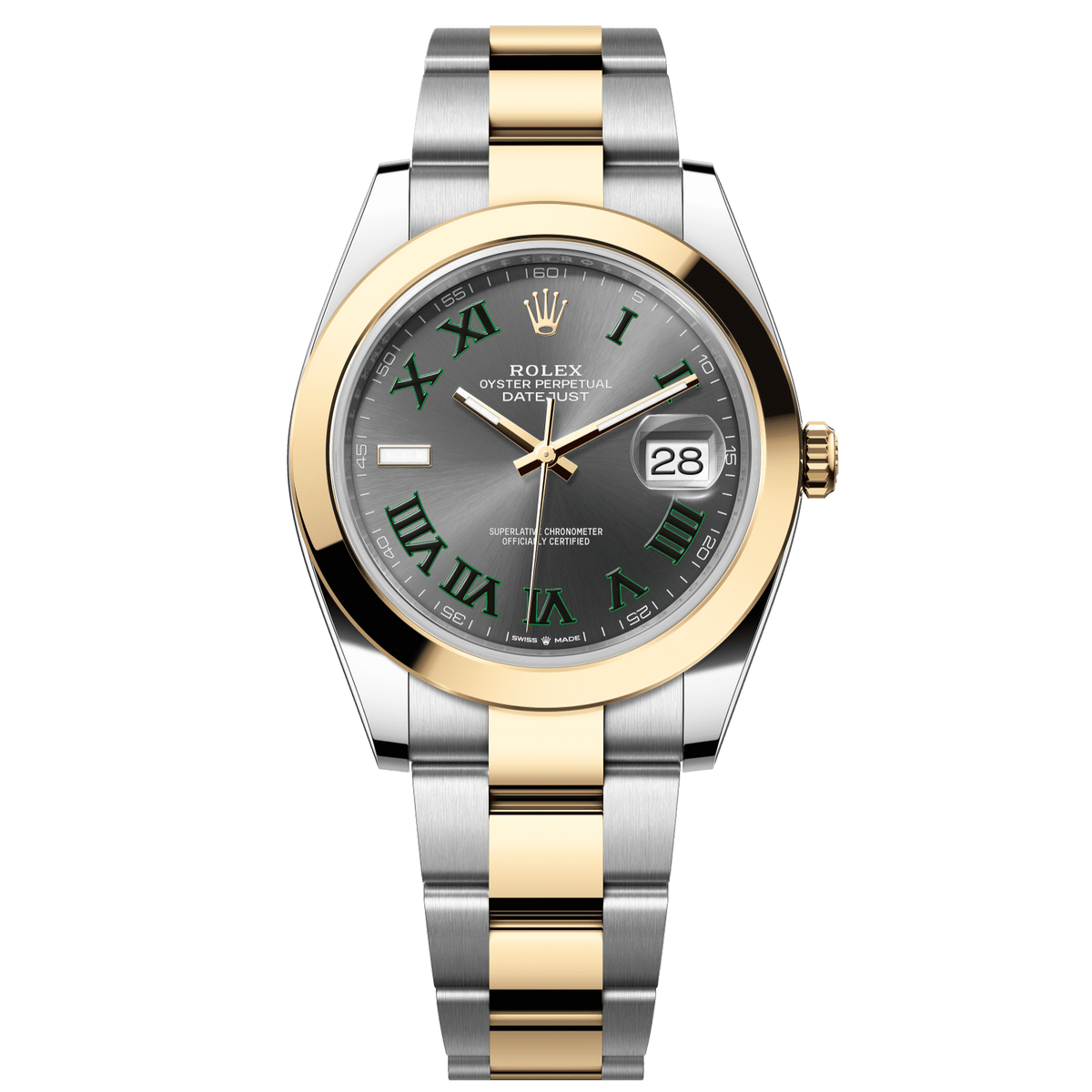 Rolex Datejust 41 mm Slate 18k Yellow Gold Oyster 126303-0019