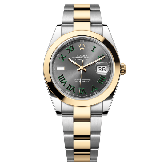 Rolex Datejust 41 mm Slate 18k Yellow Gold Oyster 126303-0019