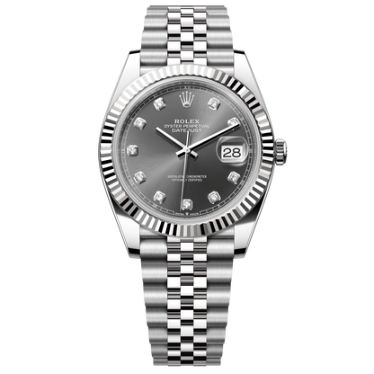 Rolex Datejust 41 mm Slate Diamond Oystersteel White Gold Jubilee 126334-0006