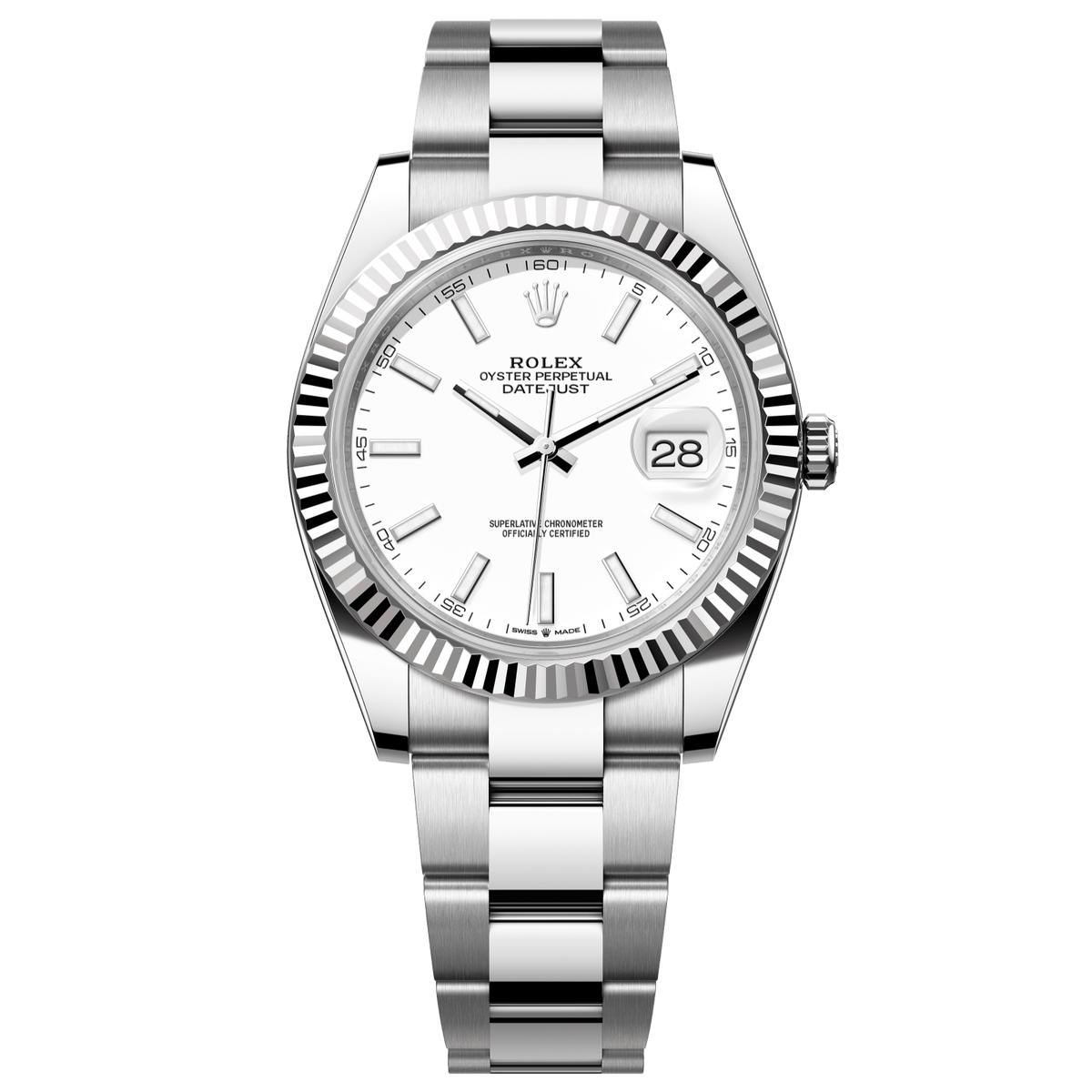 Rolex Datejust 41 mm White Oystersteel White Gold Oyster 126334-0009