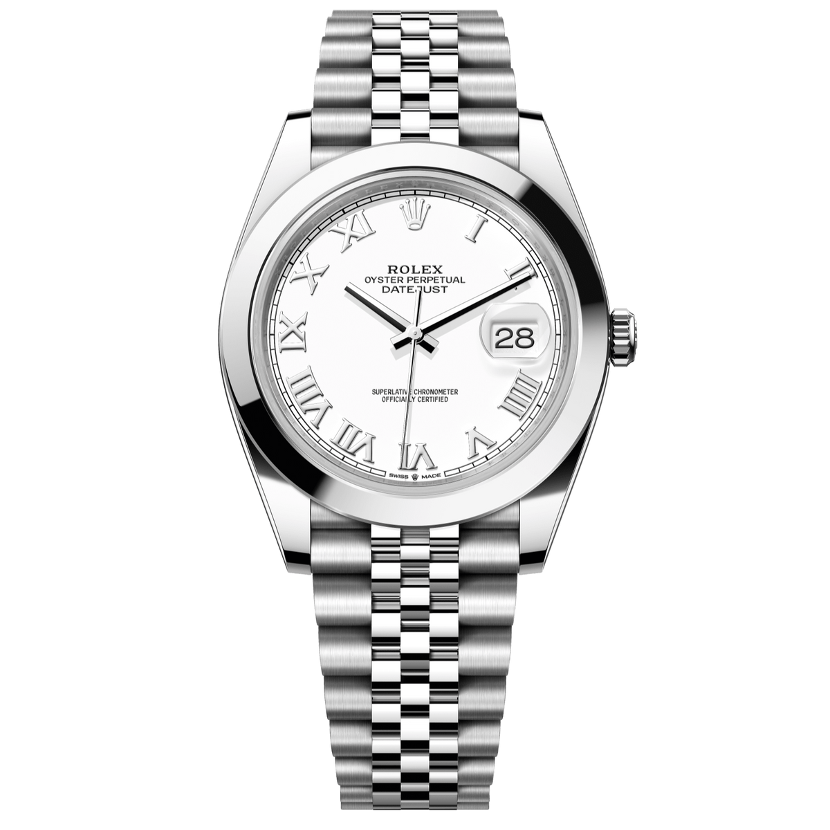 Rolex Datejust 41 mm White Dial Oystersteel Jubilee 126300-0016