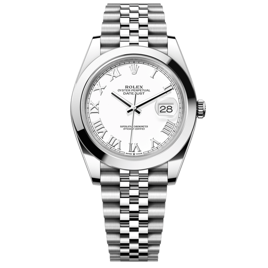 Rolex Datejust 41 mm White Dial Oystersteel Jubilee 126300-0016