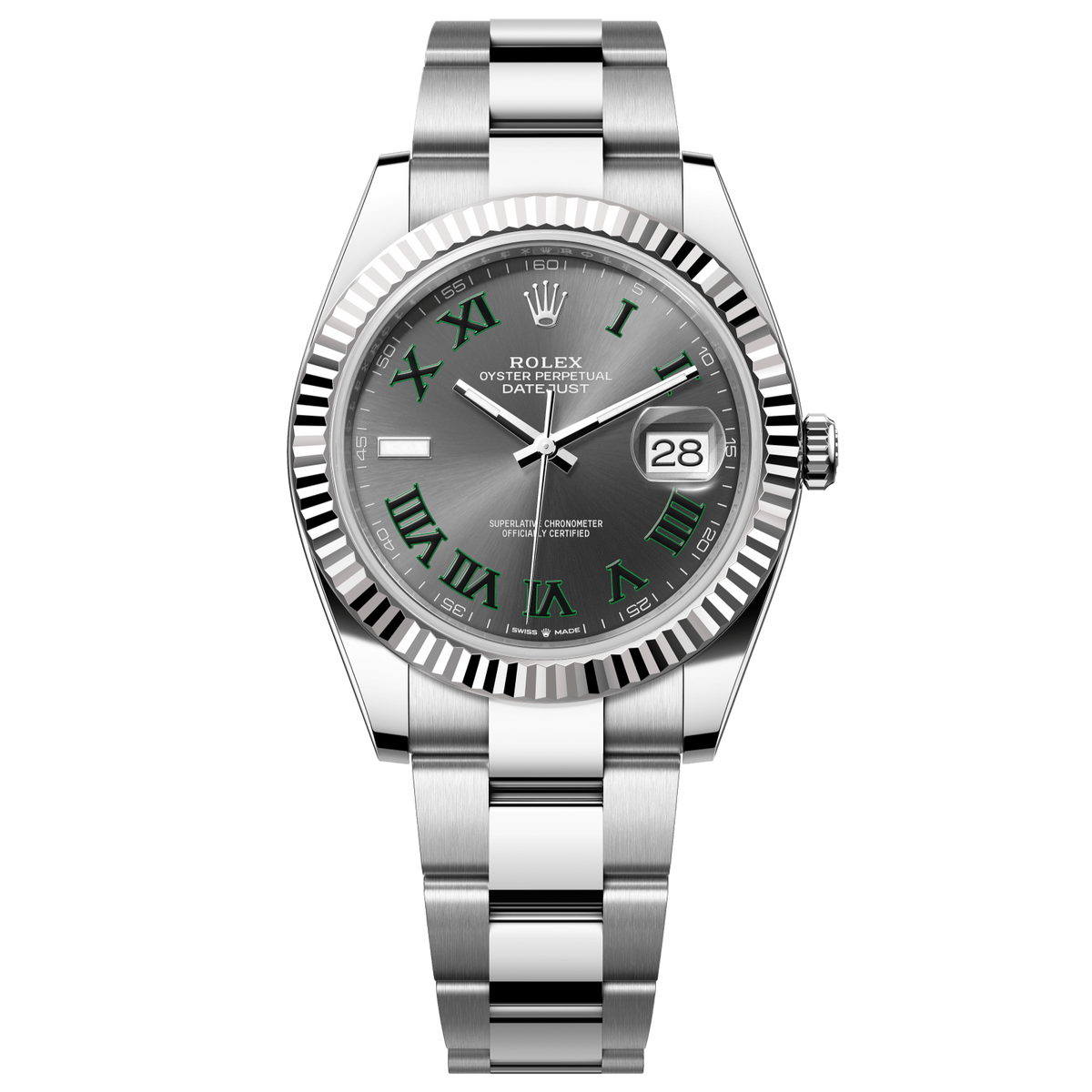 Rolex Datejust 41 mm Slate Oystersteel White Gold Oyster 126334-0021