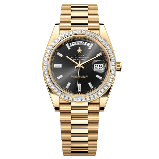 Rolex Day-Date 40 mm Bright Black Diamonds 18k Yellow Gold 228398tbr-0001