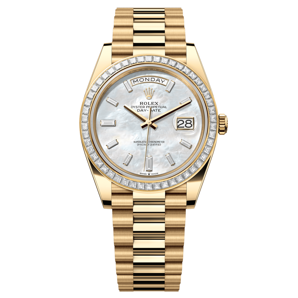 Rolex Day-Date 40 mm Mother-of-Pearl Diamonds 18k Gold 228398tbr-0043