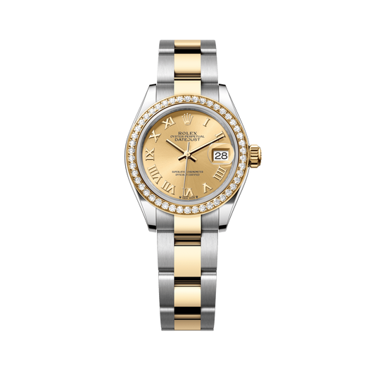 Rolex Lady-Datejust 28 mm Steel Gold Diamond Dial Bracelet 279383rbr-0010