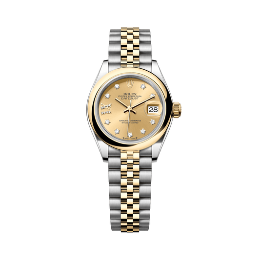 Rolex Lady-Datejust 28 28 mm Steel Yellow Gold Diamond Dial Bracelet 279163-0022