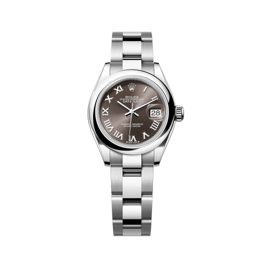 Rolex Lady-Datejust 28 mm Steel Dark Grey Dial Bracelet 279160-0012
