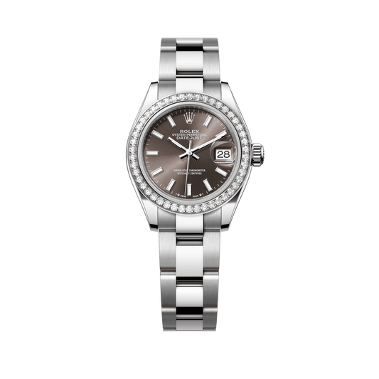 Rolex Lady-Datejust 28 mm Dark Grey Dial Oystersteel White Gold Oyster 279384rbr-0014