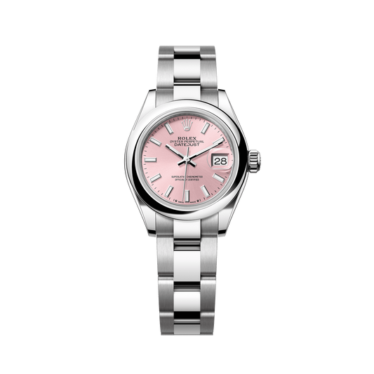 Rolex Lady-Datejust 28 mm Steel Pink Dial Bracelet 279160-0002