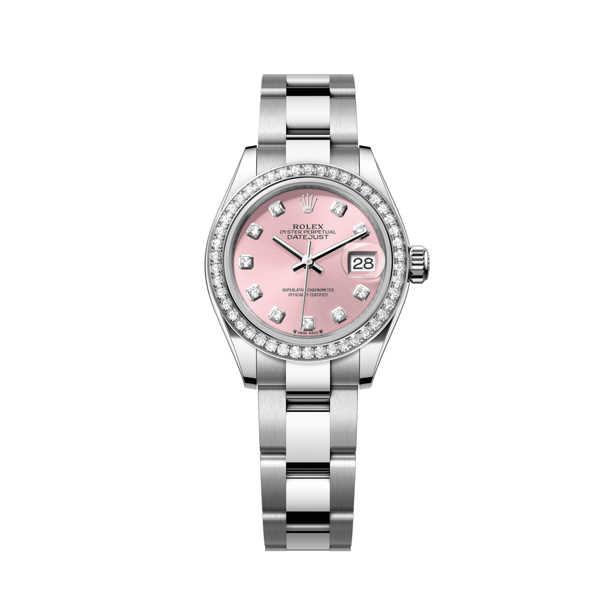 Rolex Lady-Datejust 28 mm Pink Oystersteel White Gold Diamond Oyster 279384rbr-0004
