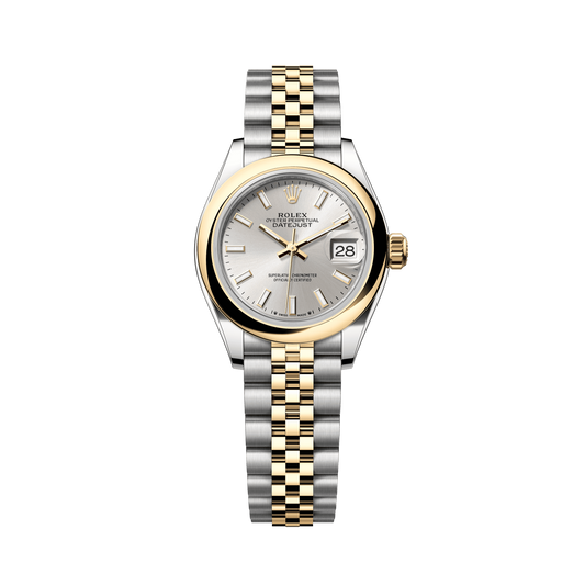 Rolex Lady-Datejust 28 mm Silver Dial Oystersteel 18k Yellow Gold Jubilee 279163-0019