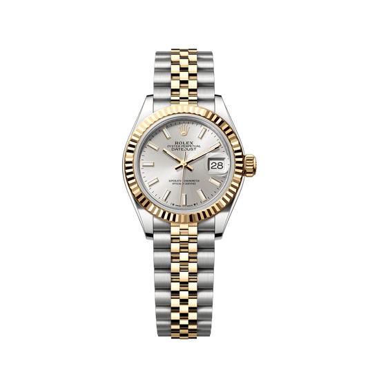 Rolex Lady-Datejust 28 mm Oystersteel Yellow Gold Silver Dial Jubilee Bracelet 279173-0019