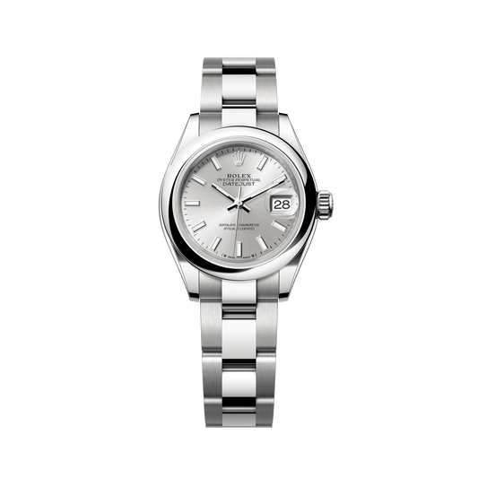 Rolex Lady-Datejust 28 mm Oystersteel Silver Dial Bracelet 279160-0006