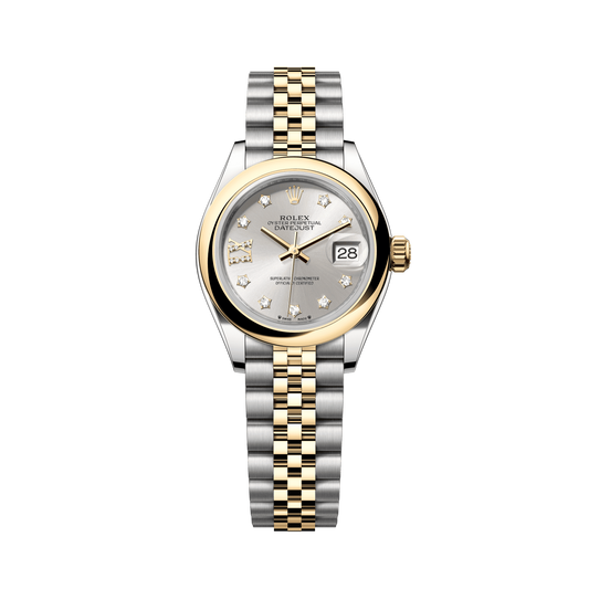 Rolex Lady-Datejust 28 mm Steel/Gold Silver Dial Bracelet 279163-0003