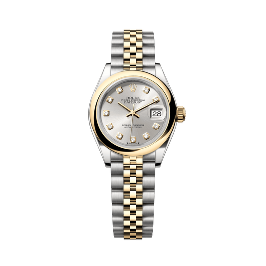 Rolex Lady-Datejust 28 mm Steel/Gold Silver Dial Bracelet 279163-0007