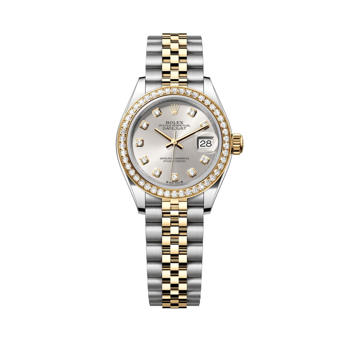 Rolex Lady-Datejust 28 mm Steel Silver Dial Bracelet 279383rbr-0007