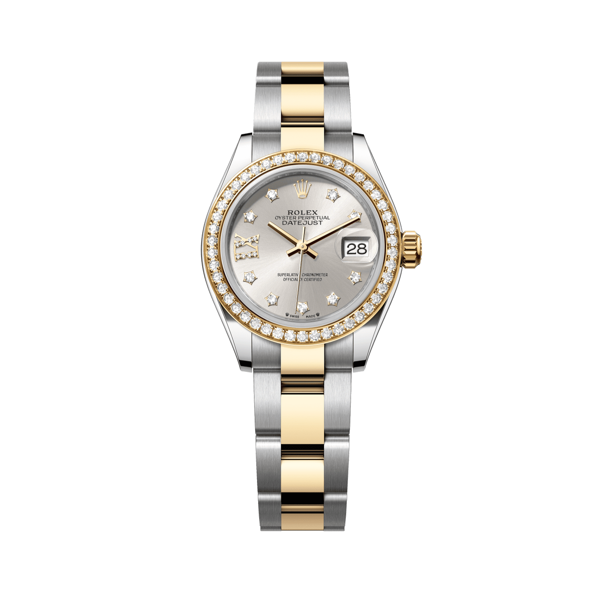 Rolex Lady-Datejust 28 mm Steel Gold Silver Diamond 279383rbr-0004