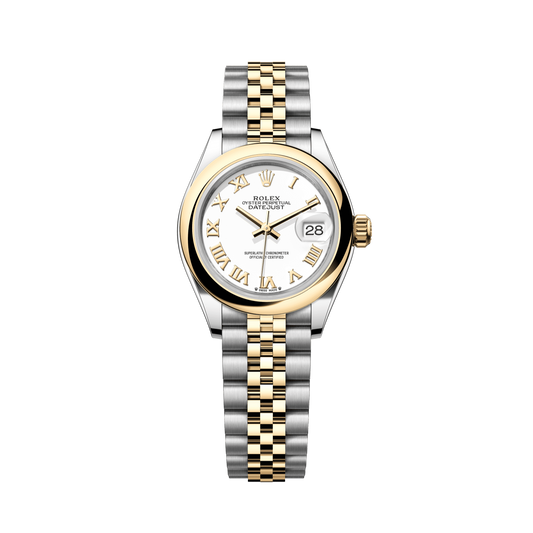 Rolex Lady-Datejust 28 mm Two-Tone White Dial Bracelet 279163-0023