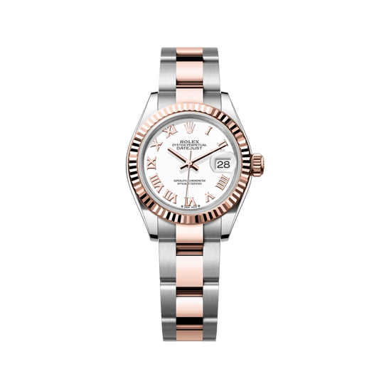 Rolex Lady-Datejust 28 mm White Oystersteel Everose Gold Oyster 279171-0022