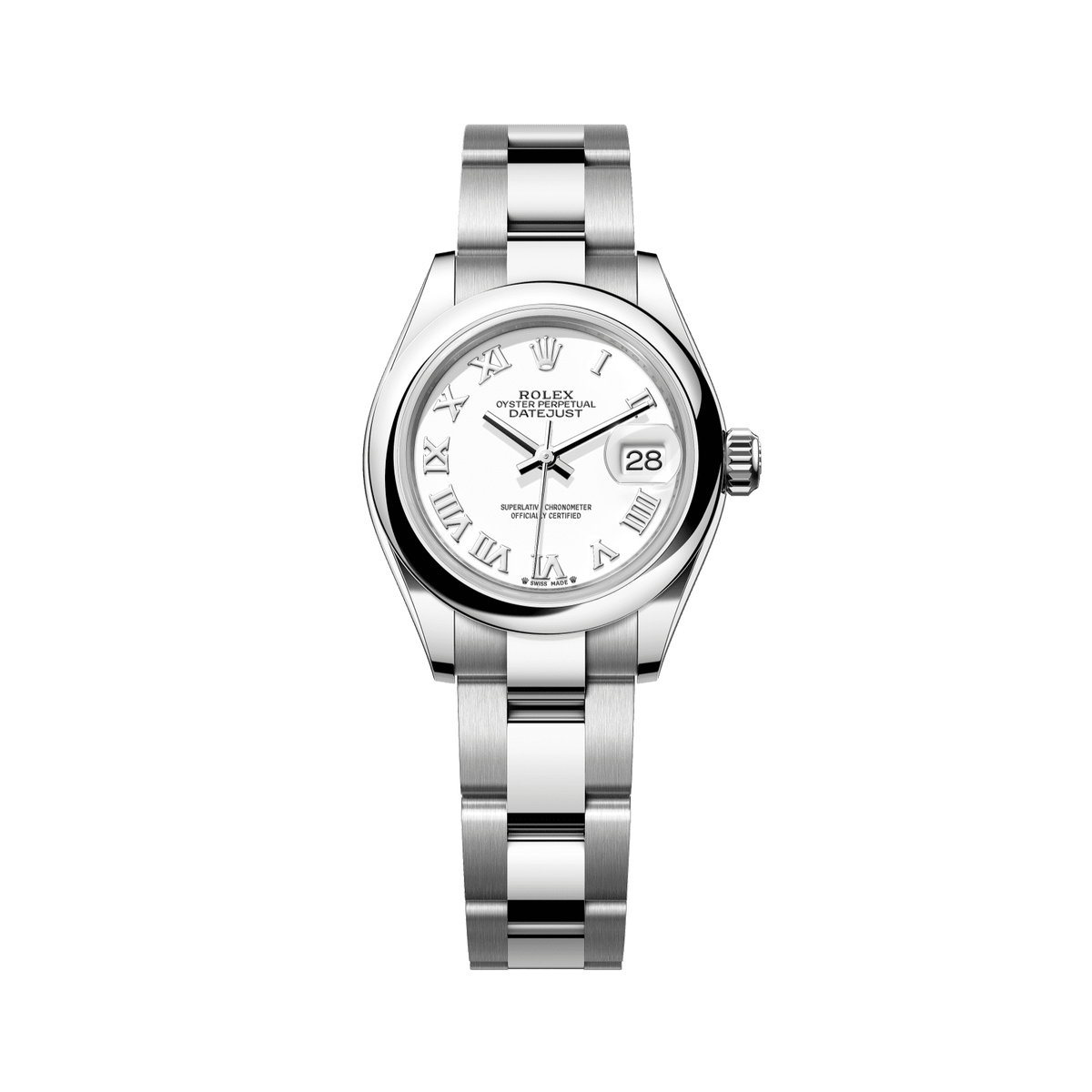 Rolex Lady-Datejust 28 mm Oystersteel White Dial Bracelet 279160-0016