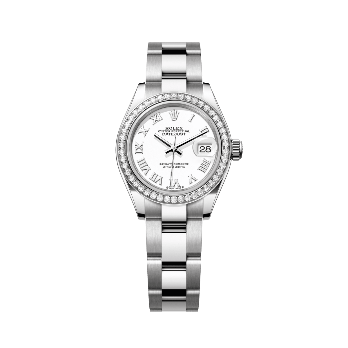 Rolex Lady-Datejust 28 mm White Diamond Oystersteel White Gold Oyster 279384rbr-0020