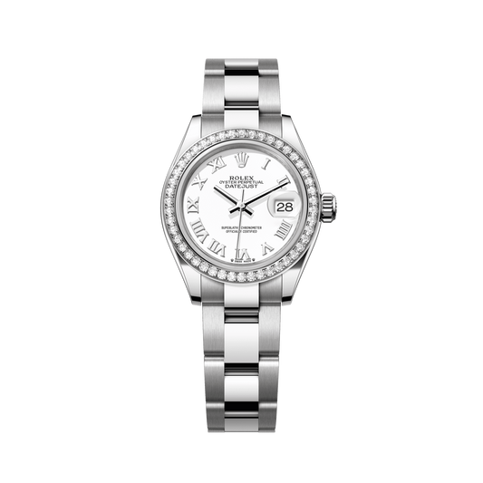 Rolex Lady-Datejust 28 mm White Diamond Oystersteel White Gold Oyster 279384rbr-0020