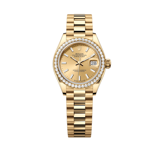 Rolex Oyster 28 mm 18k Yellow Gold Champagne Dial Bracelet 279138rbr-0014