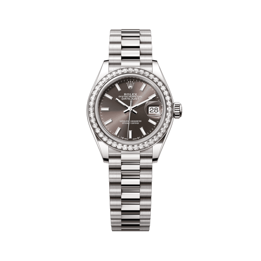 Rolex Oyster 28 mm White Gold Dark Grey Dial Bracelet 279139rbr-0009