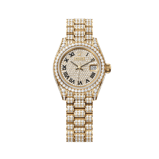 Rolex Oyster 28 mm Yellow Gold Diamond Dial Bracelet 279458RBR-0001