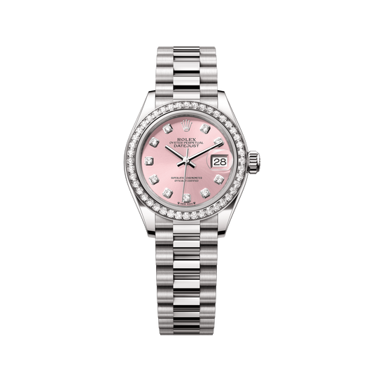Rolex Oyster 28 mm Pink Diamond 18k White Gold President 279139rbr-0005