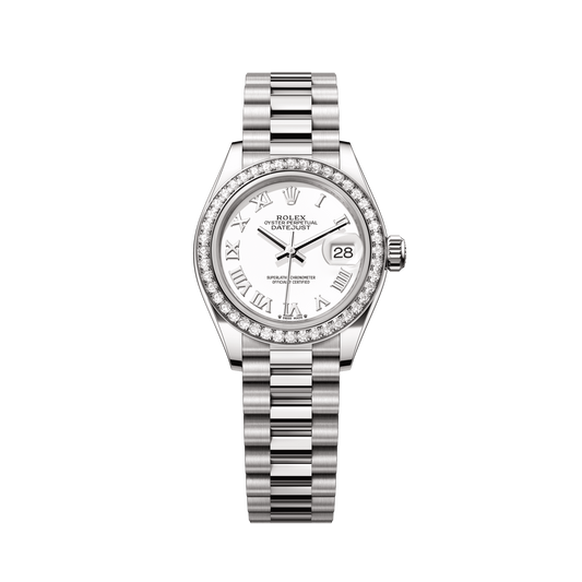 Rolex Oyster 28 mm White 18k White Gold President 279139rbr-0013