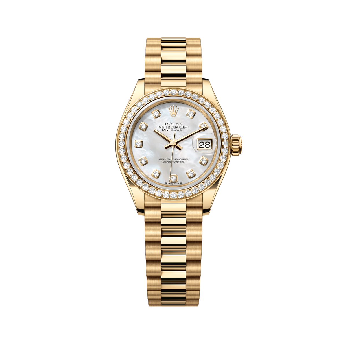 Rolex Oyster 28 mm 18k Yellow Gold MOP Diamond 279138rbr-0015