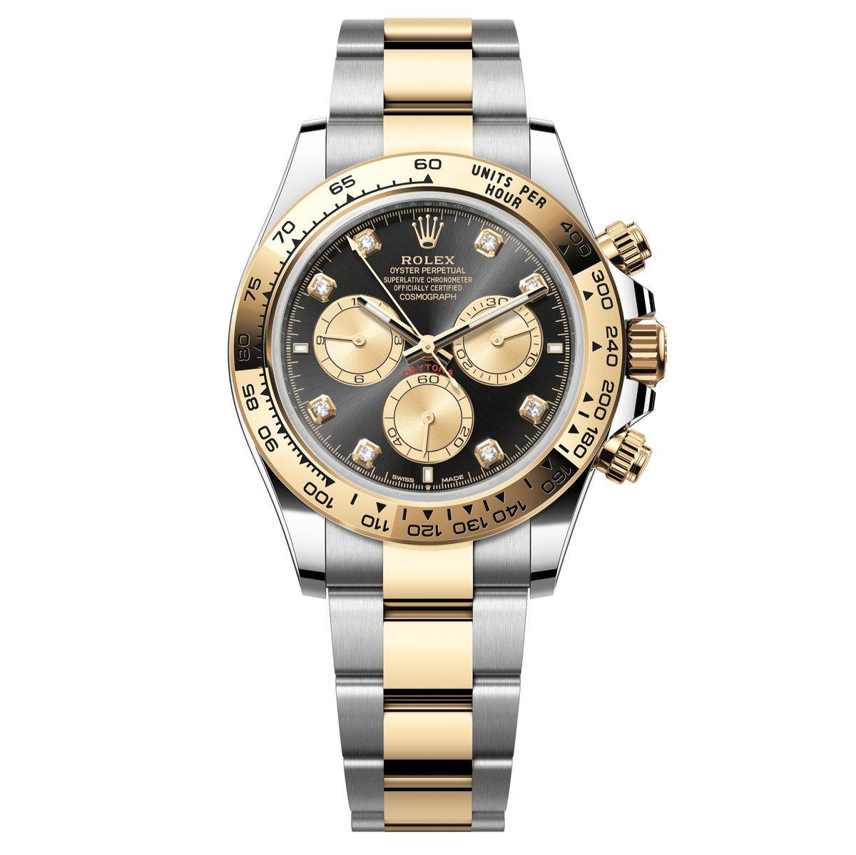 Rolex Oyster 40 mm Bright Black Diamonds Yellow Rolesor 126503-0002