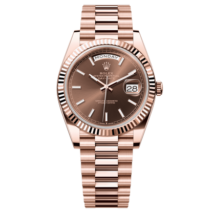 Rolex Oyster 40 mm Chocolate 18k Everose Gold 228235-0053
