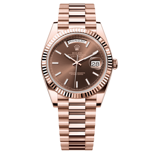 Rolex Oyster 40 mm Chocolate 18k Everose Gold 228235-0053