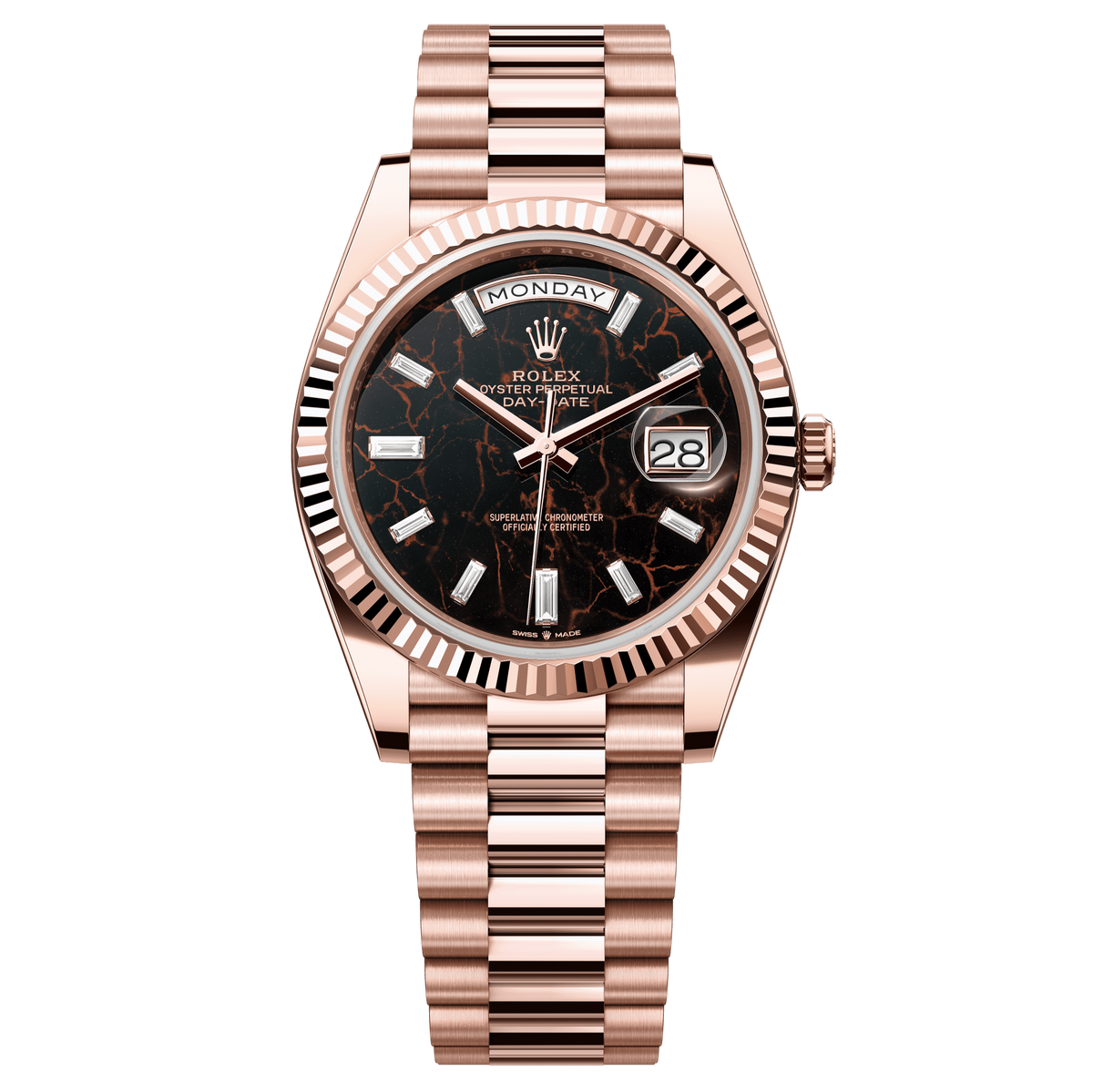 Rolex Oyster 40 mm Eisenkiesel Diamonds 18k Everose Gold 228235-0045
