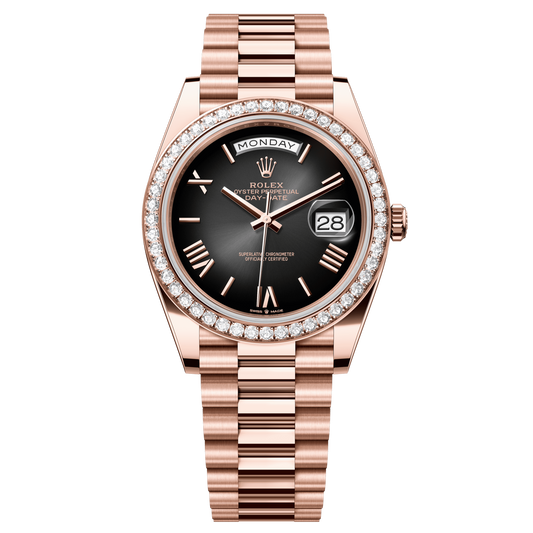 Rolex Oyster 40 mm Slate Ombré 18k Everose Gold President 228345rbr-0025