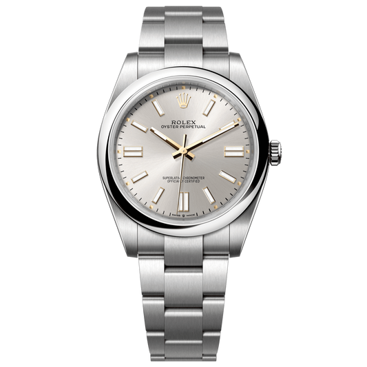 Rolex Oyster Perpetual 41 mm Silver Oystersteel Oyster 124300-0001