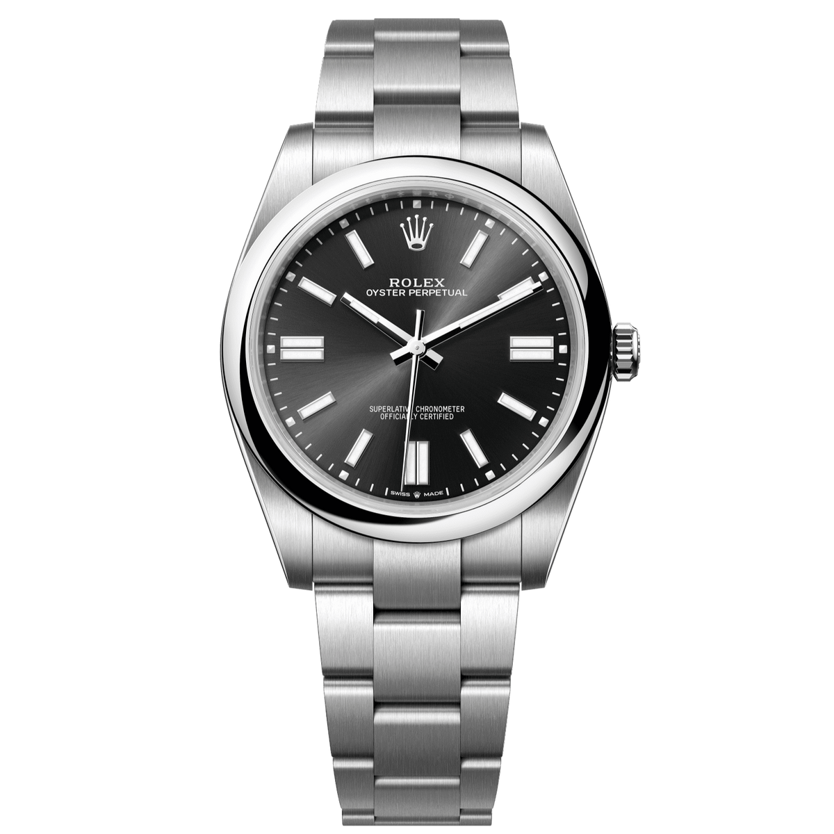 Rolex Oyster Perpetual 41 mm Bright Black Oystersteel Oyster 124300-0002
