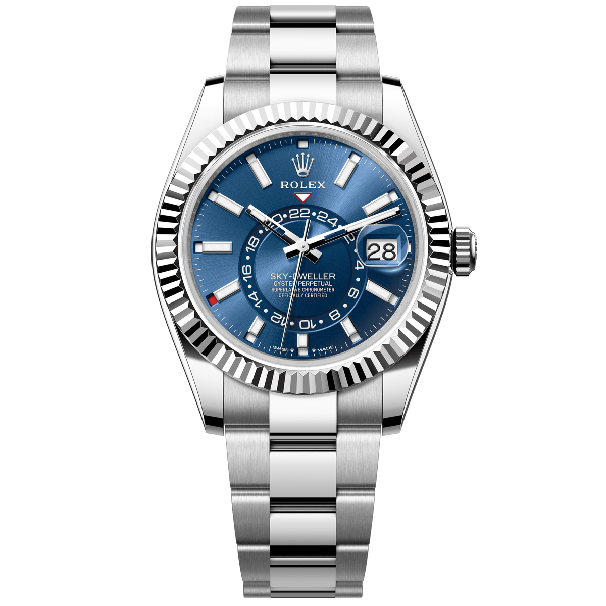 Rolex Sky-Dweller 42 mm Oystersteel Yellow Gold Bright Blue Oyster 336934-0005