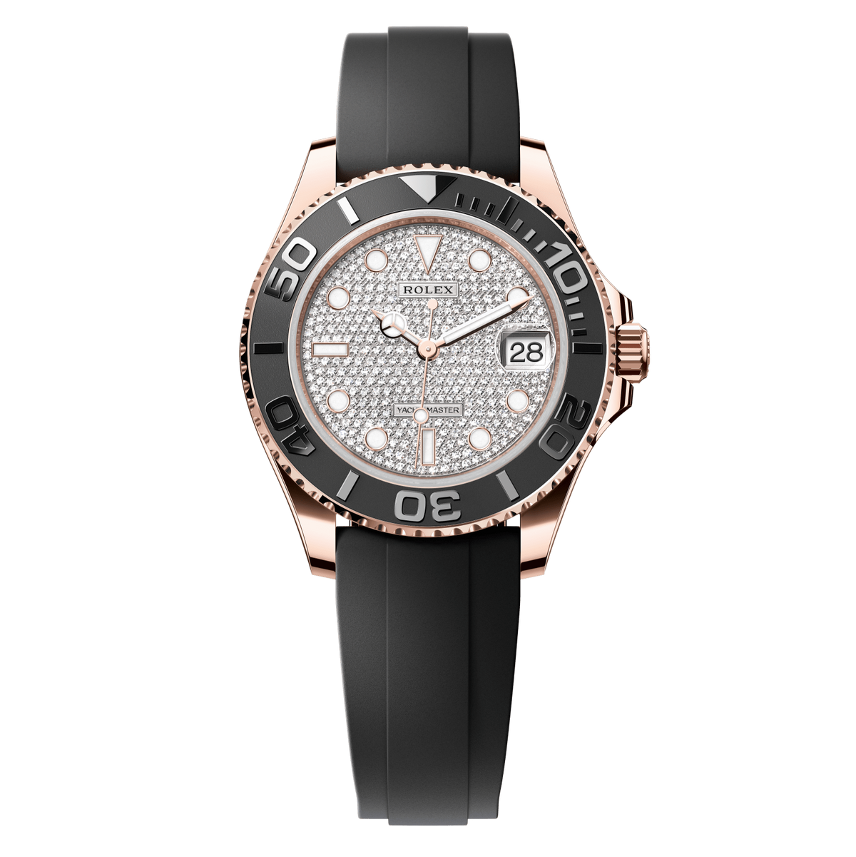 Rolex Yacht-Master 37 mm 18 kt Everose Gold Diamond Oysterflex 268655-0019
